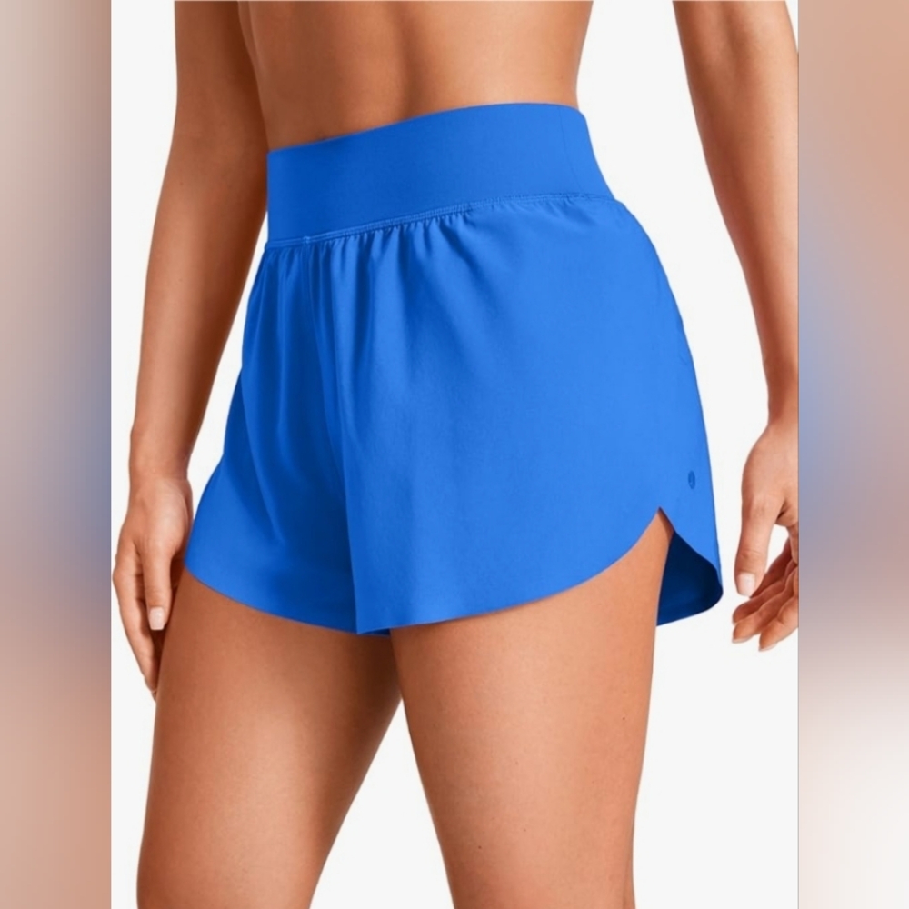 CRZ Yoga High Waisted Dolphin Hem Running Shorts
